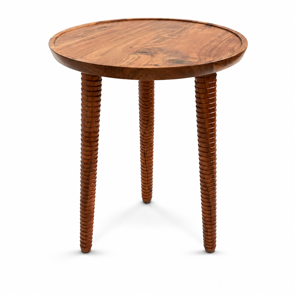 Carved-Leg Foldable Side Table