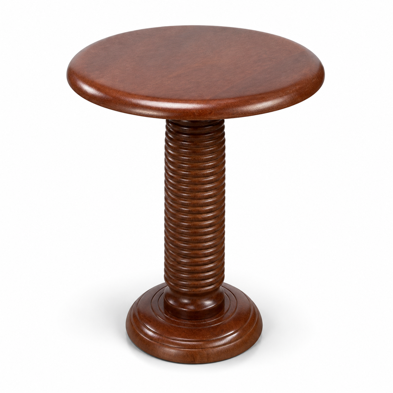 Pedestal Foldable Wooden Side Table