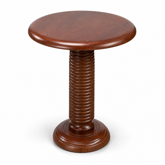 Pedestal Foldable Wooden Side Table