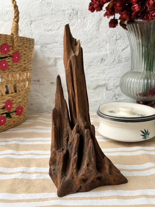 Handcrafted Abstract Wooden Sculpture