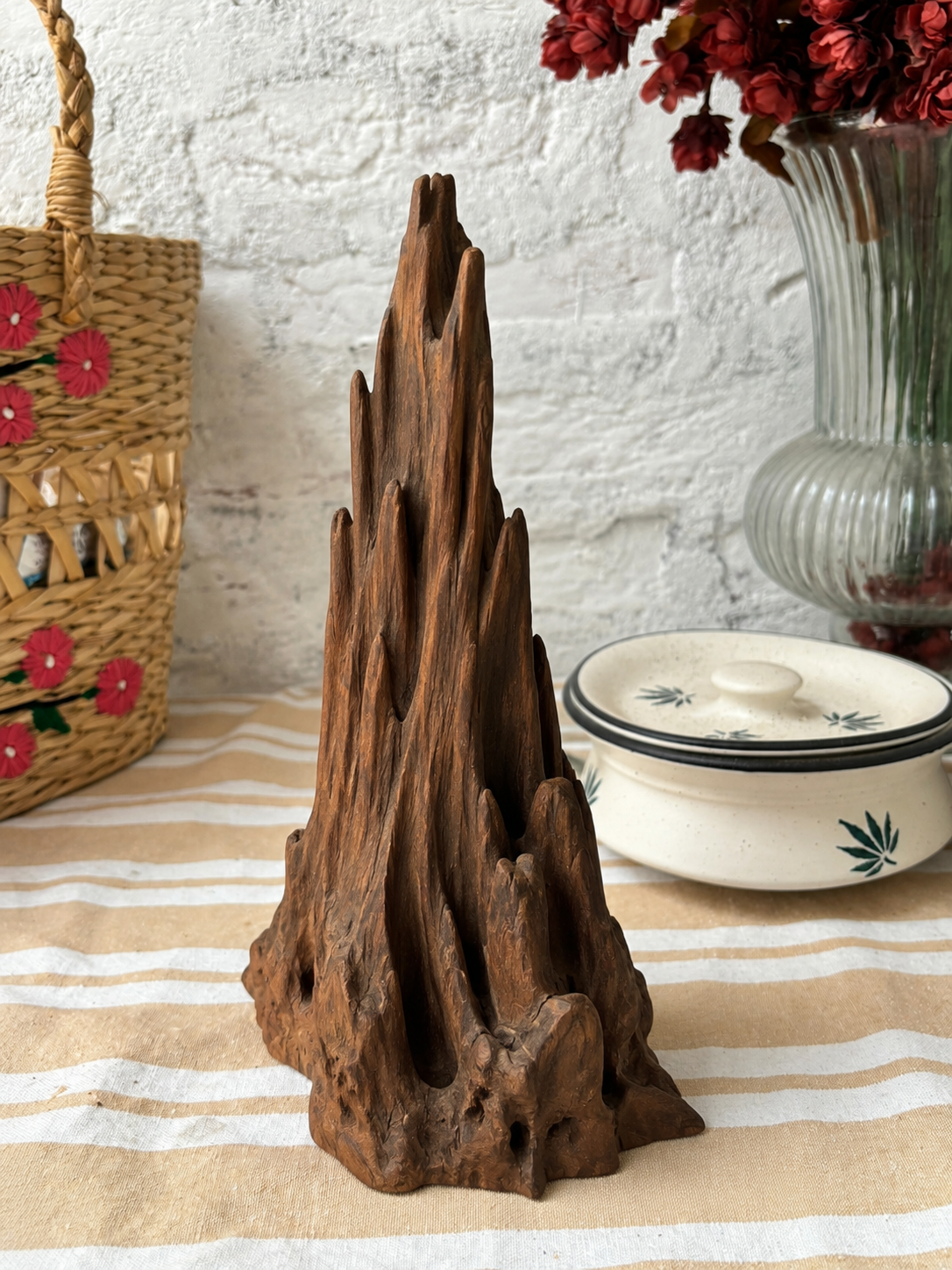 Handcrafted Abstract Wooden Sculpture