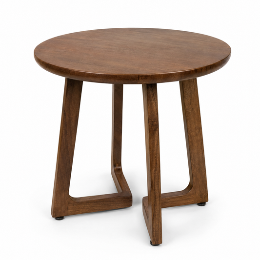 Elegant Round Foldable Wooden Side Table