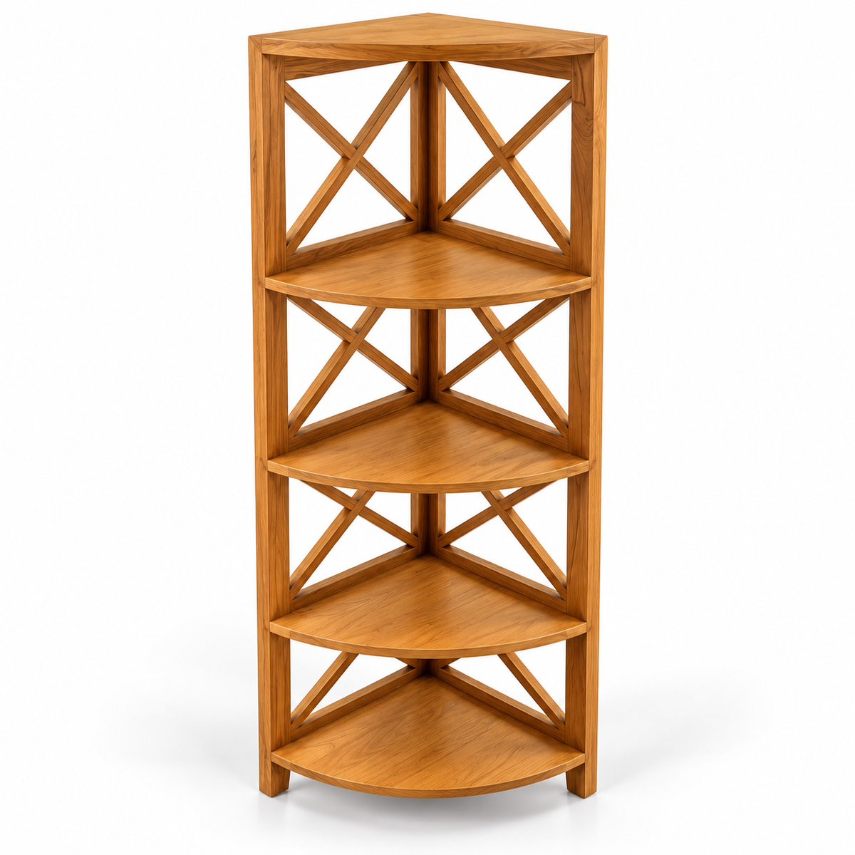 Aster Corner Solid Wood Display Shelf