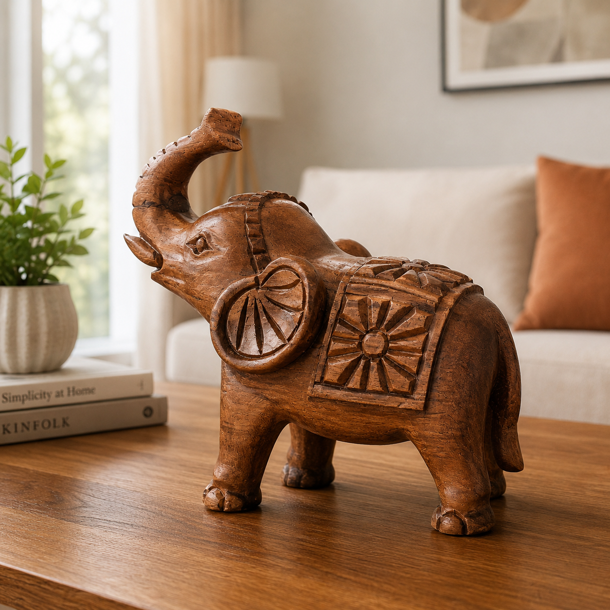 Handcrafted Wooden Elephant