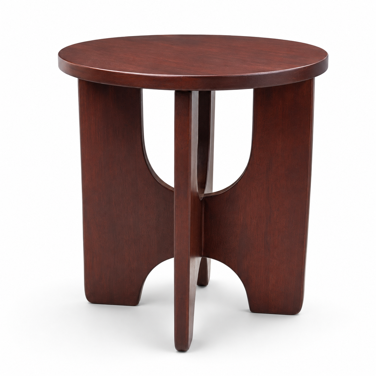 Round Solid Wood Side Table