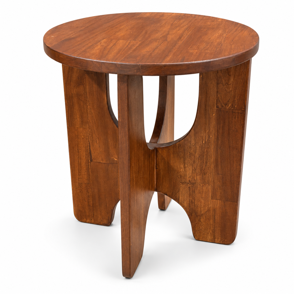 Round Solid Wood Side Table