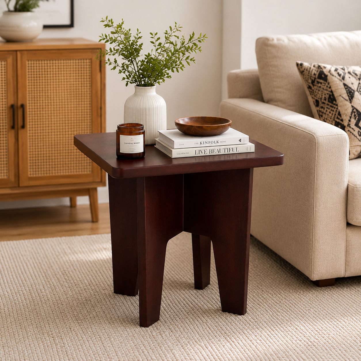 Square Side Table- Solid Wood