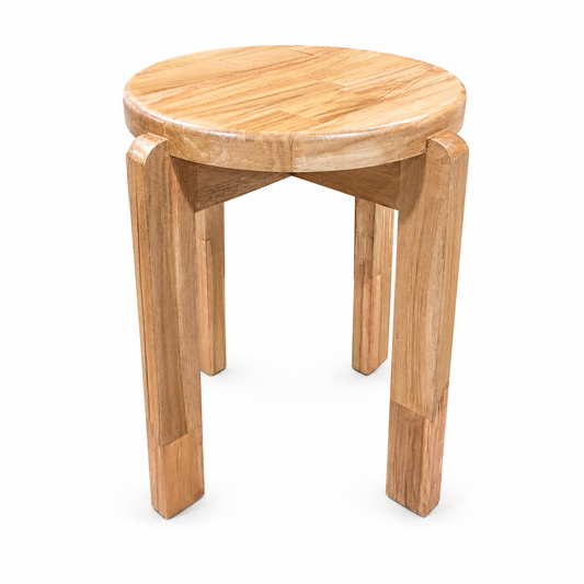Handcrafted Natural Wood Stool
