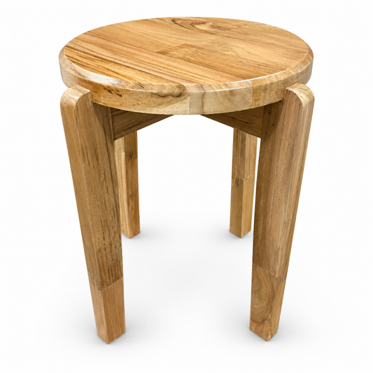 Handcrafted Solid Wood Accent Stool