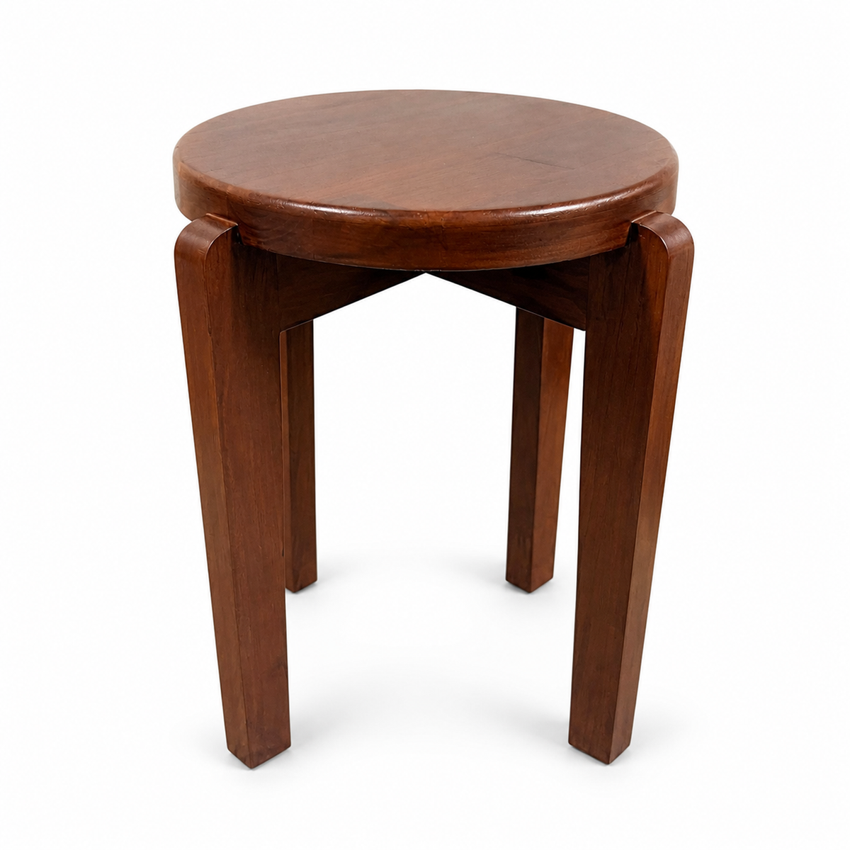 Handcrafted Solid Wood Accent Stool