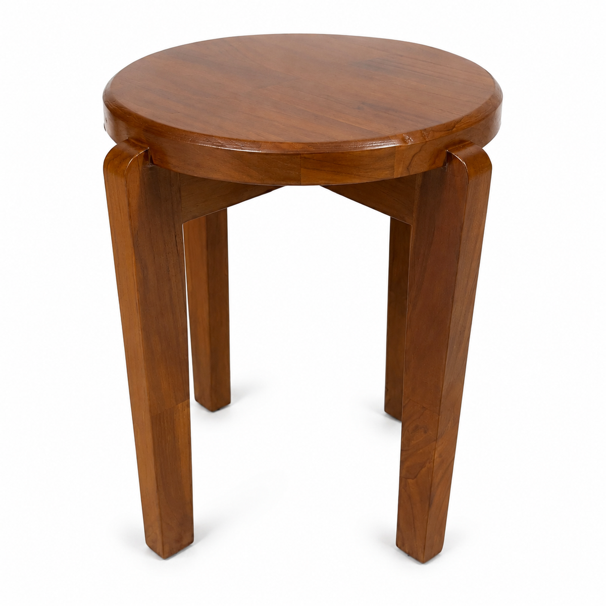 Handcrafted Solid Wood Accent Stool